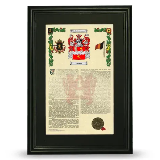 Lamont Deluxe Armorial Framed - Black