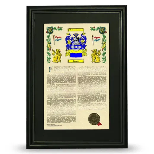 Lanan Deluxe Armorial Framed - Black