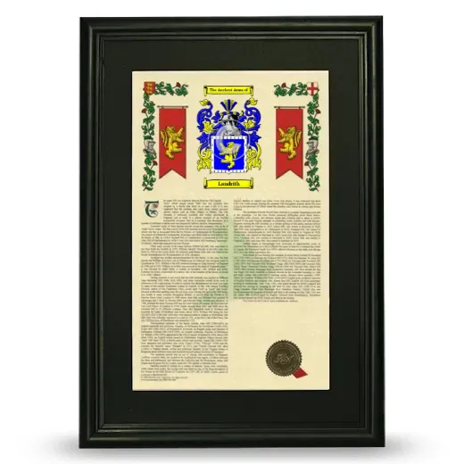 Landrith Deluxe Armorial Framed - Black