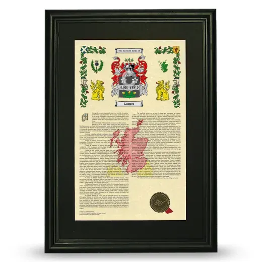 Langes Deluxe Armorial Framed - Black