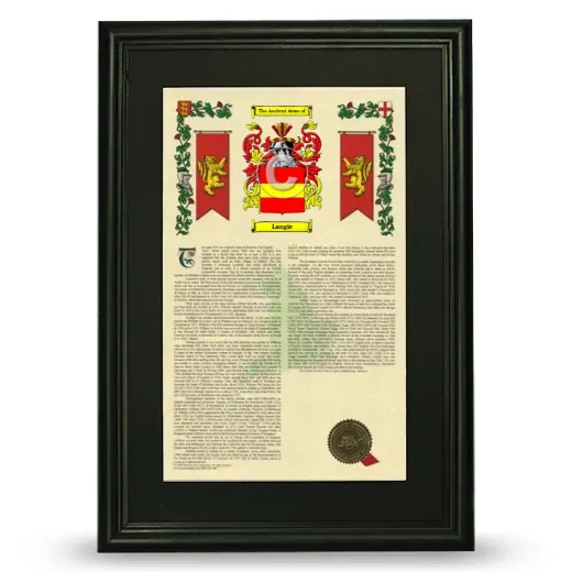 Langie Deluxe Armorial Framed - Black