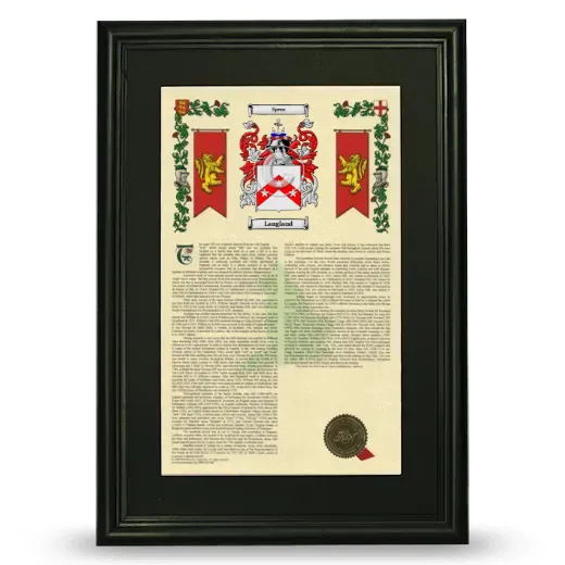 Langland Deluxe Armorial Framed - Black