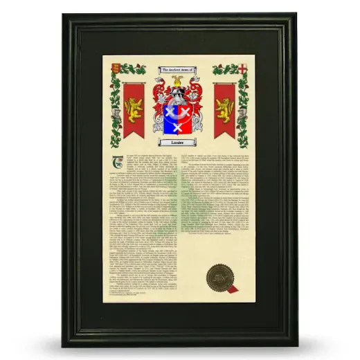 Lanier Deluxe Armorial Framed - Black