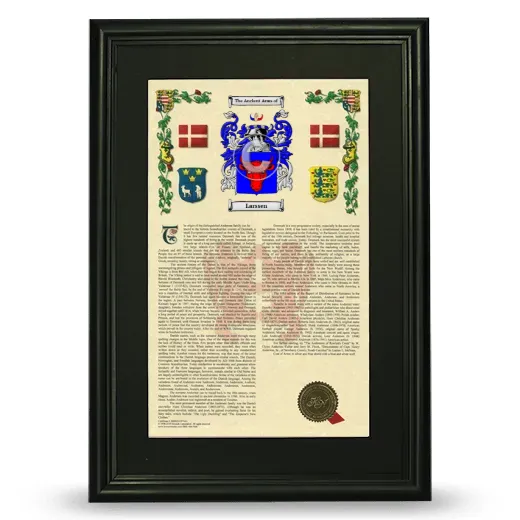 Larssen Deluxe Armorial Framed - Black