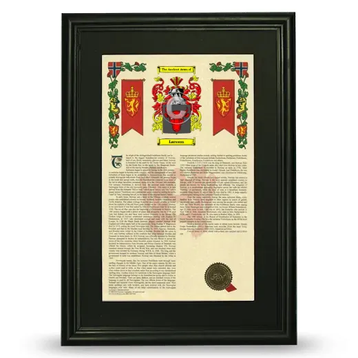 Larsson Deluxe Armorial Framed - Black