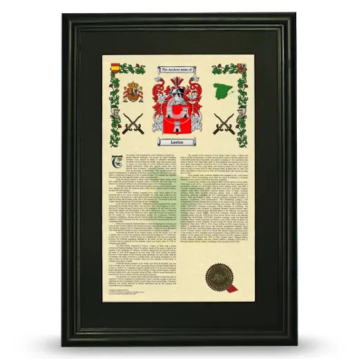Lastra Deluxe Armorial Framed - Black