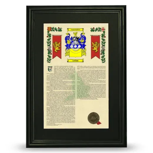Lathim Deluxe Armorial Framed - Black