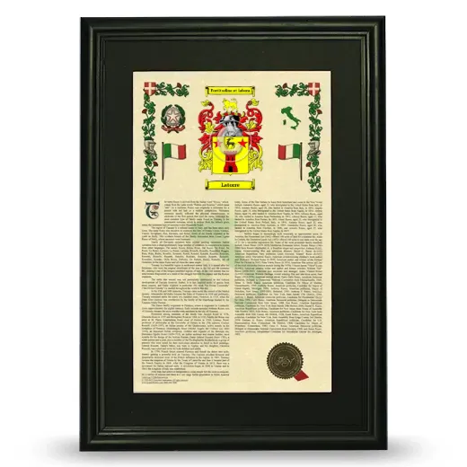 Latorre Deluxe Armorial Framed - Black
