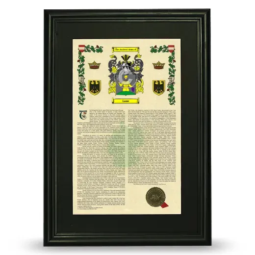 Laue Deluxe Armorial Framed - Black