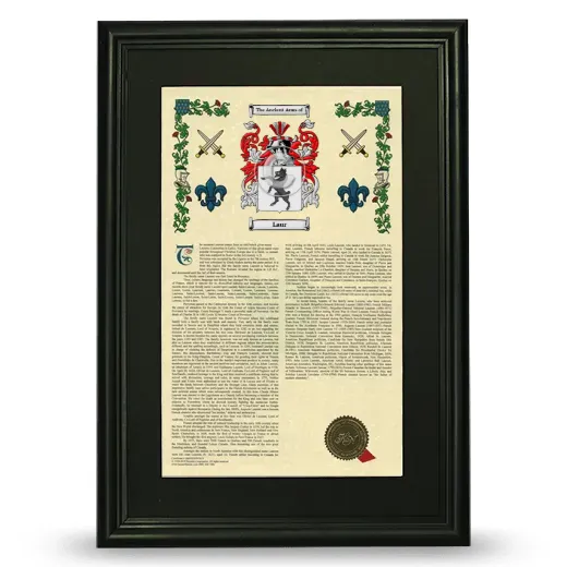 Laur Deluxe Armorial Framed - Black