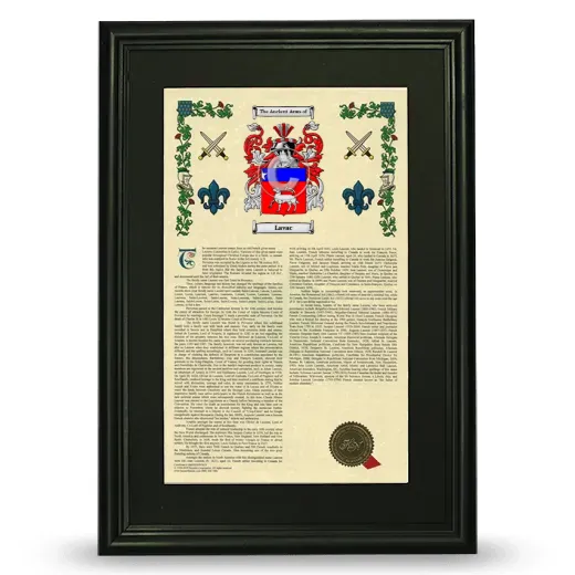 Lavac Deluxe Armorial Framed - Black