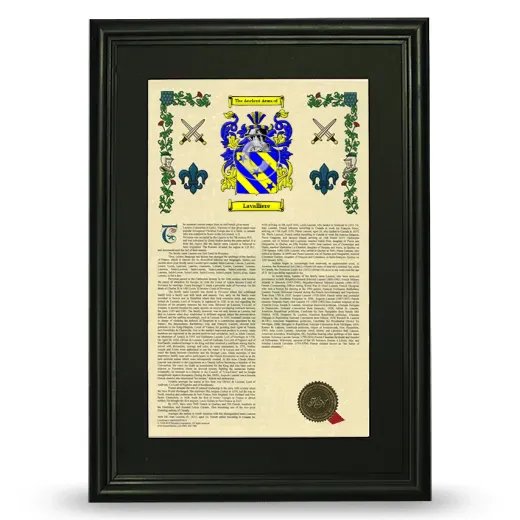Lavalliere Deluxe Armorial Framed - Black