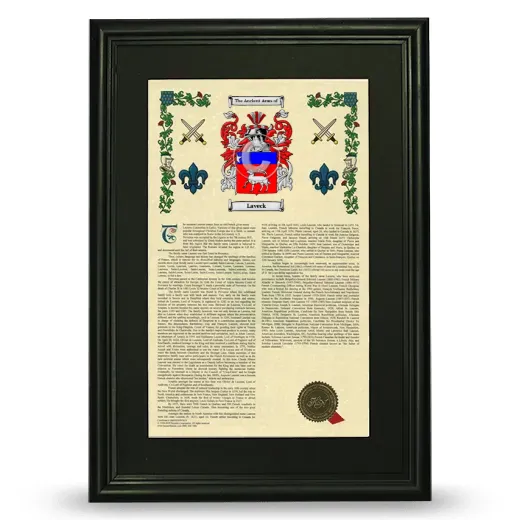 Laveck Deluxe Armorial Framed - Black