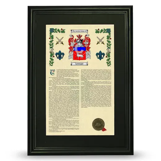 Lavecque Deluxe Armorial Framed - Black