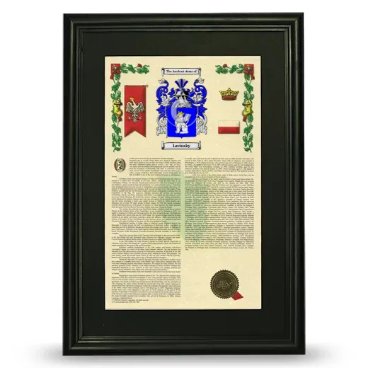 Lavinsky Deluxe Armorial Framed - Black