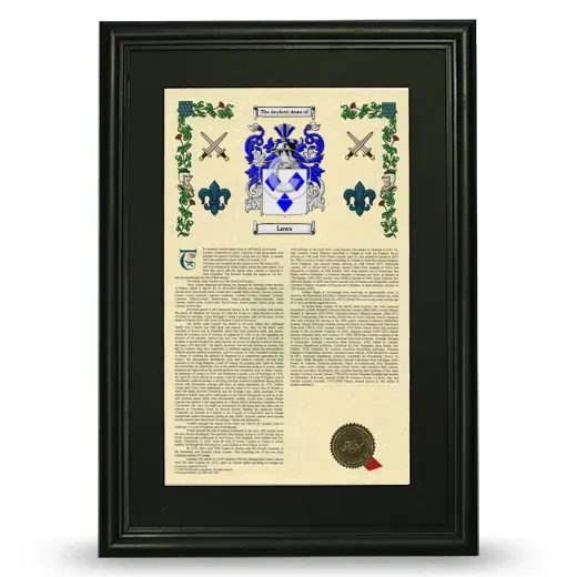 Laws Deluxe Armorial Framed - Black