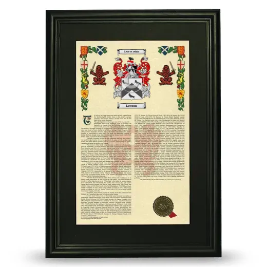 Lawson Deluxe Armorial Framed - Black