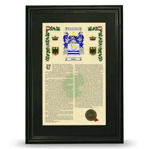 Layer Deluxe Armorial Framed - Black