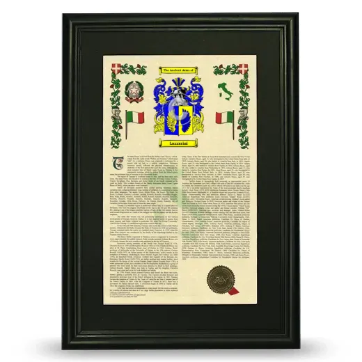 Lazzarini Deluxe Armorial Framed - Black