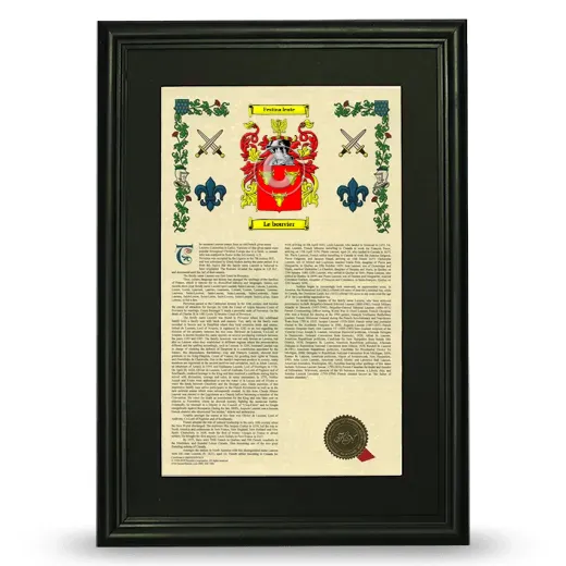 Le bouvier Deluxe Armorial Framed - Black