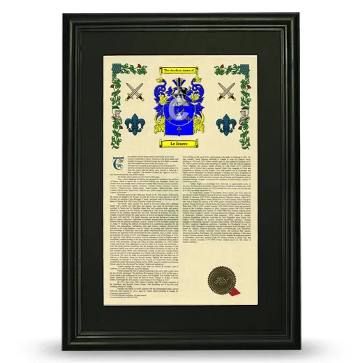 Le fesere Deluxe Armorial Framed - Black