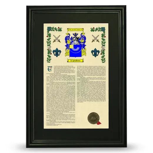 Le gendreau Deluxe Armorial Framed - Black