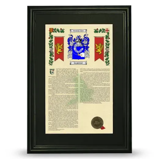Le prevost Deluxe Armorial Framed - Black