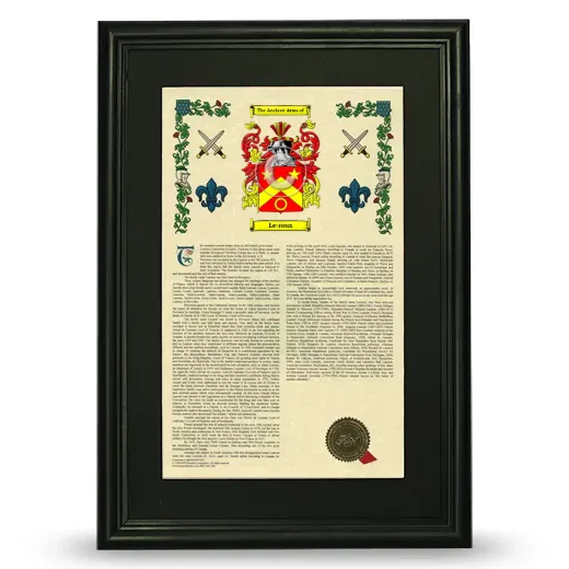 Le-roux Deluxe Armorial Framed - Black