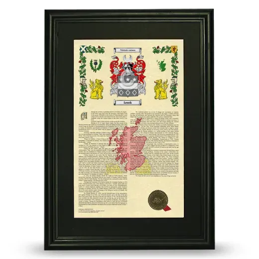 Leask Deluxe Armorial Framed - Black