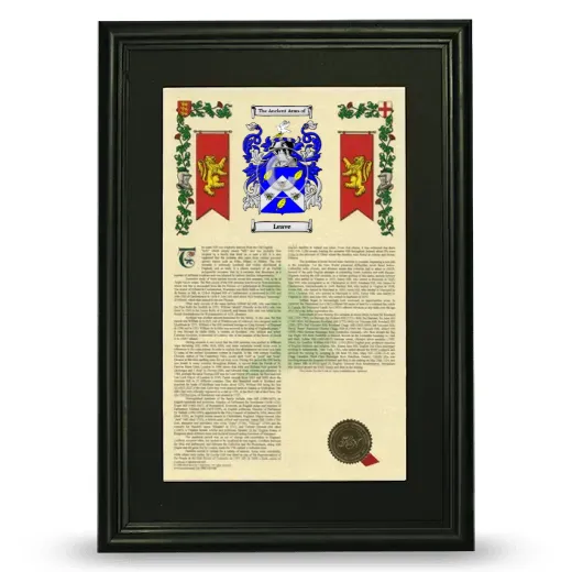 Leave Deluxe Armorial Framed - Black