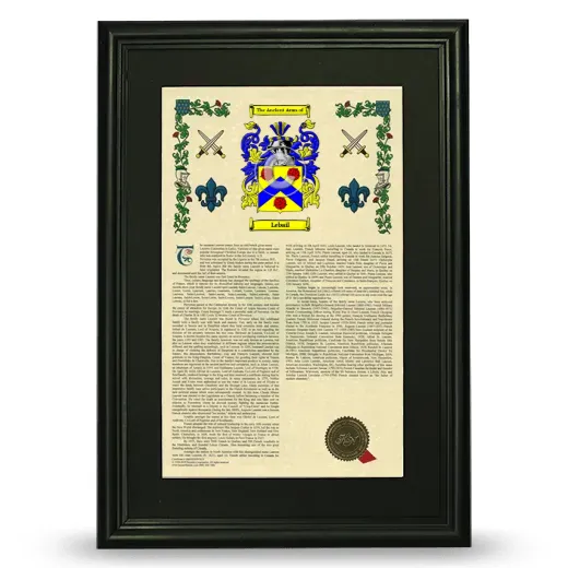 Lebail Deluxe Armorial Framed - Black