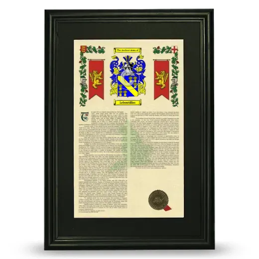 Leboutillier Deluxe Armorial Framed - Black