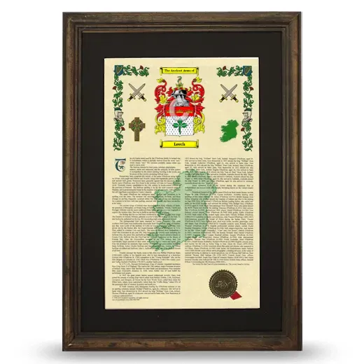 Leech Deluxe Armorial Framed - Brown