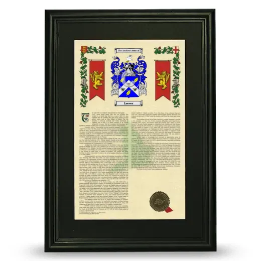 Leeves Deluxe Armorial Framed - Black