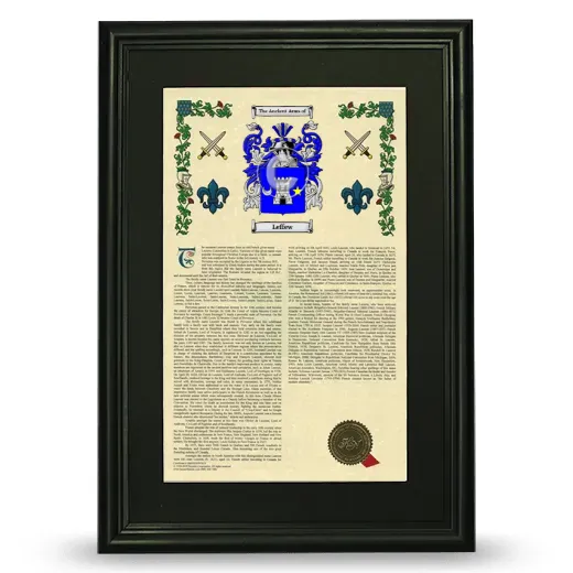 Leffew Deluxe Armorial Framed - Black