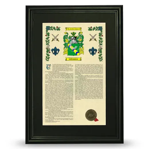 Lefrenniere Deluxe Armorial Framed - Black