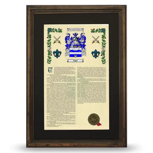 Leger Deluxe Armorial Framed - Brown