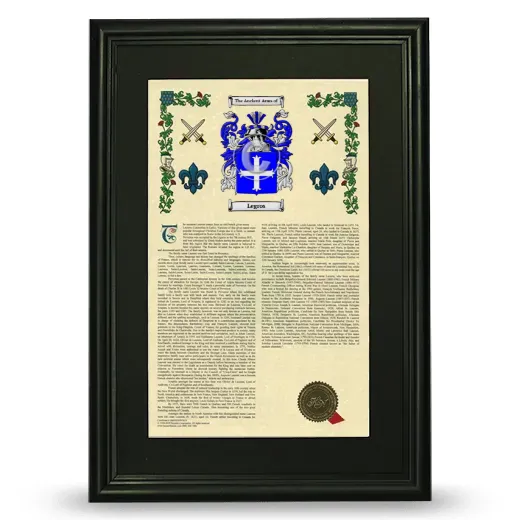 Legros Deluxe Armorial Framed - Black