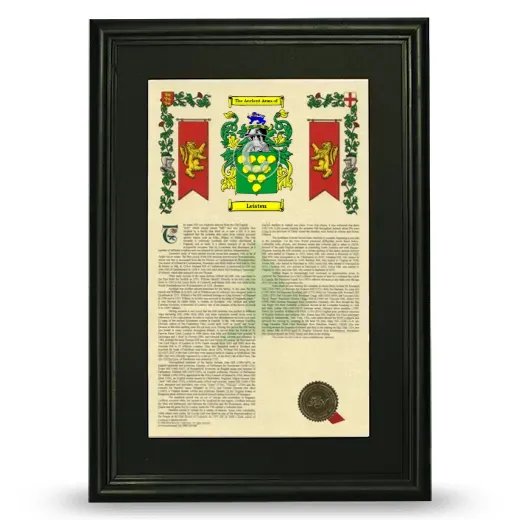 Leisten Deluxe Armorial Framed - Black