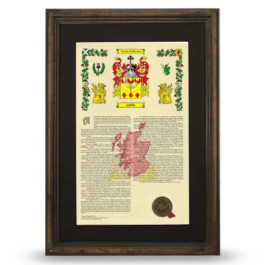 Leithe Deluxe Armorial Framed - Brown