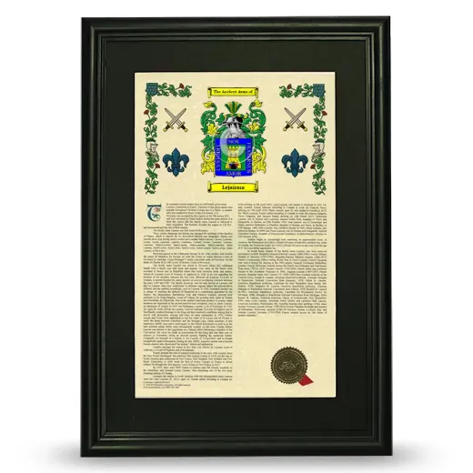 Lejairma Deluxe Armorial Framed - Black