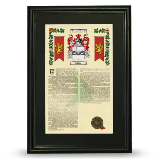 Lellant Deluxe Armorial Framed - Black