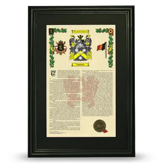 Lemmers Deluxe Armorial Framed - Black