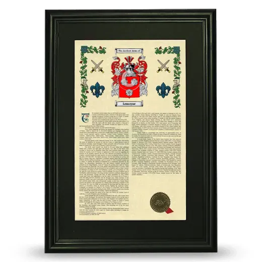Lemoyne Deluxe Armorial Framed - Black