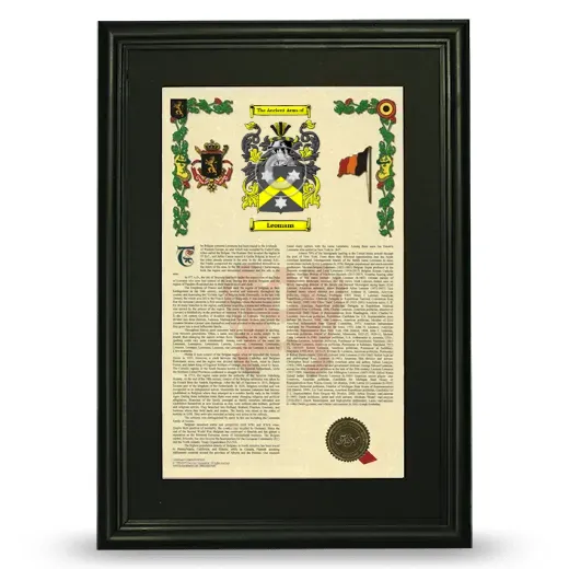 Leomans Deluxe Armorial Framed - Black