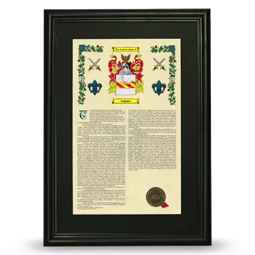 Lepons Deluxe Armorial Framed - Black