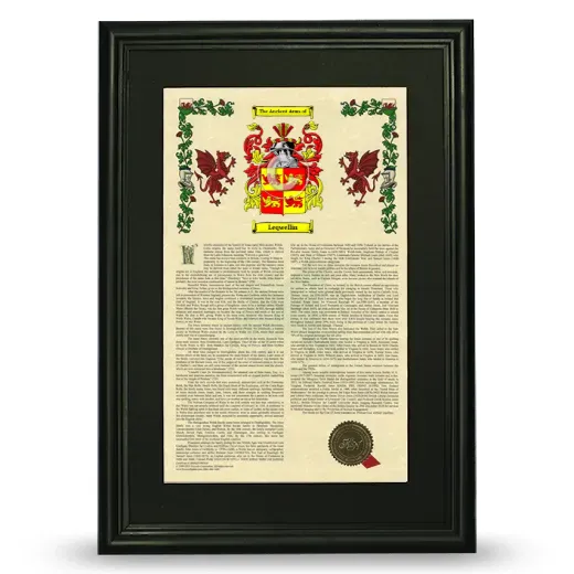 Leqwellin Deluxe Armorial Framed - Black