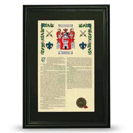 Lespereaux Deluxe Armorial Framed - Black