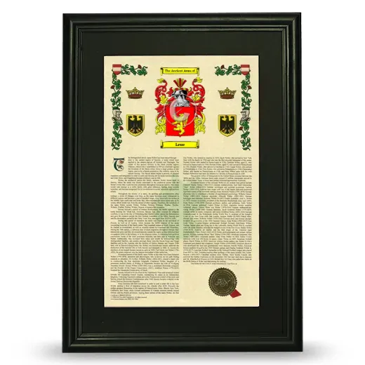 Leue Deluxe Armorial Framed - Black