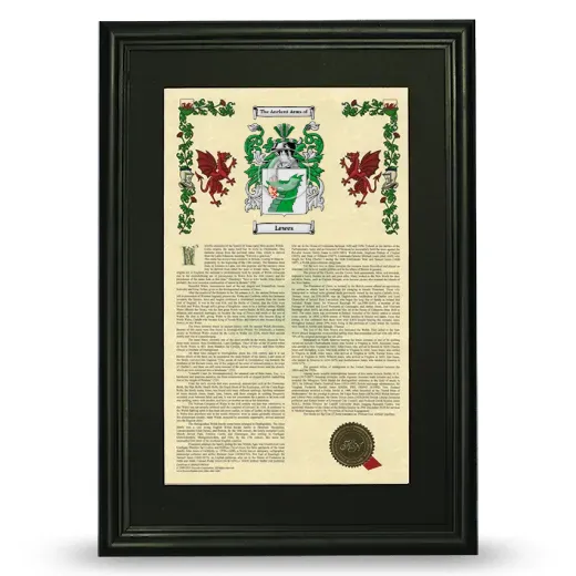 Lewes Deluxe Armorial Framed - Black